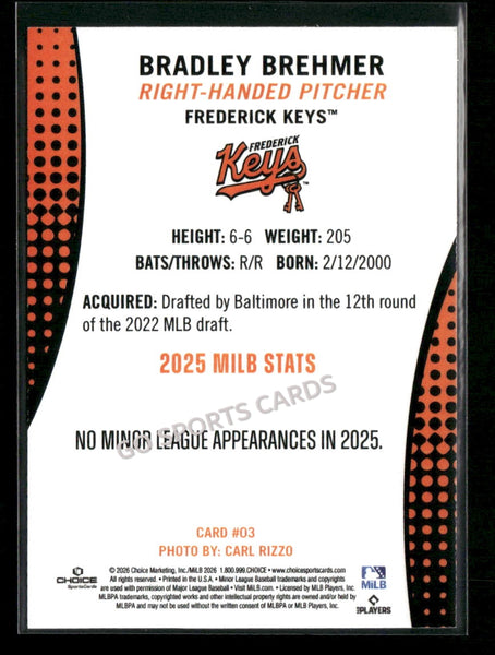 2026 Frederick Keys Bradley Brehmer