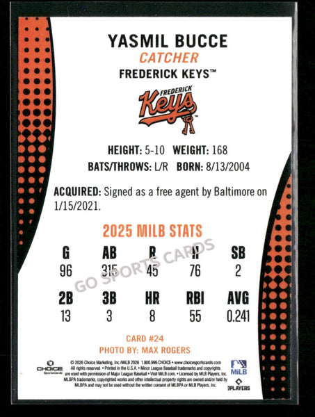 2026 Frederick Keys Yasmil Bucce