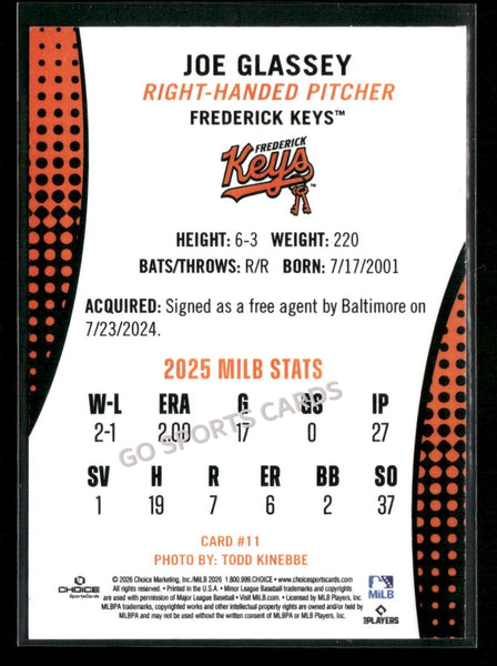 2026 Frederick Keys Joe Glassey