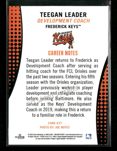 2026 Frederick Keys Teegan Leader