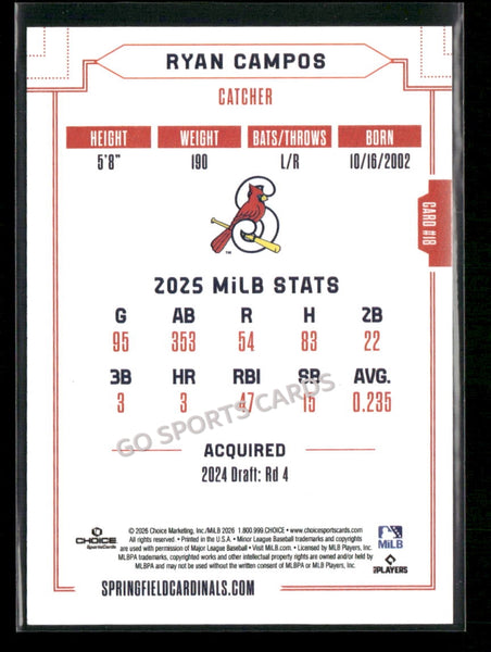 2026 Springfield Cardinals Ryan Campos