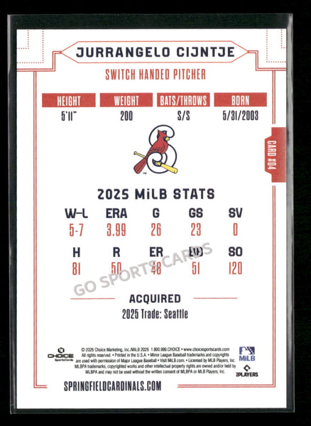 2026 Springfield Cardinals Jurrangelo Cijntje