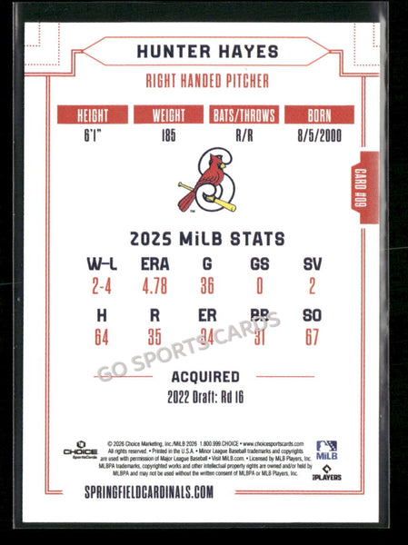 2026 Springfield Cardinals Hunter Hayes