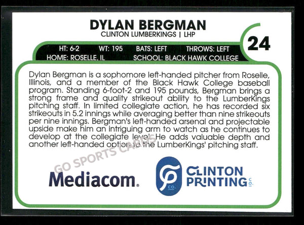 2026 Clinton LumberKings Dylan Bergman