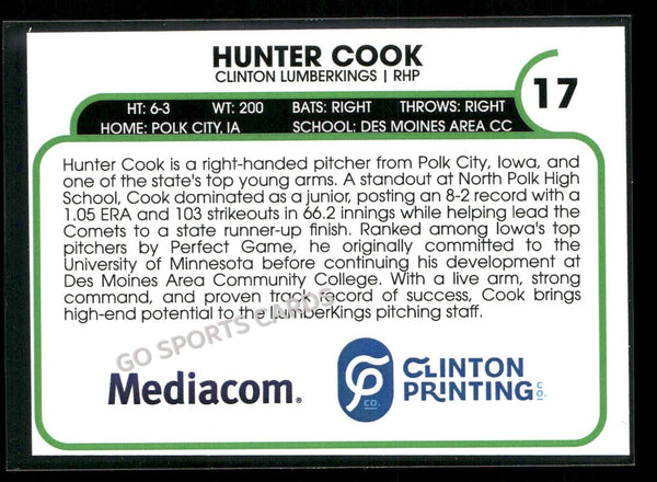 2026 Clinton LumberKings Hunter Cook