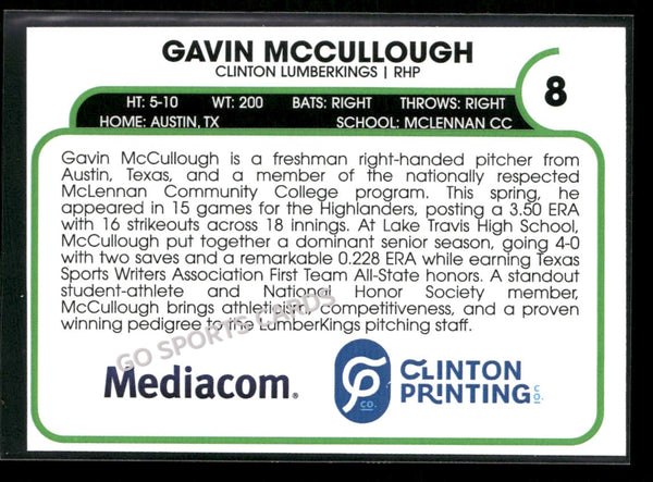 2026 Clinton LumberKings Gavin McCullough