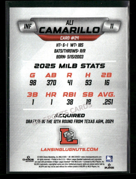2026 Lansing Lugnuts Ali Camarillo