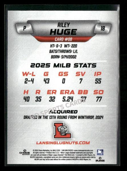 2026 Lansing Lugnuts Riley Huge