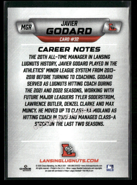 2026 Lansing Lugnuts Javier Godard