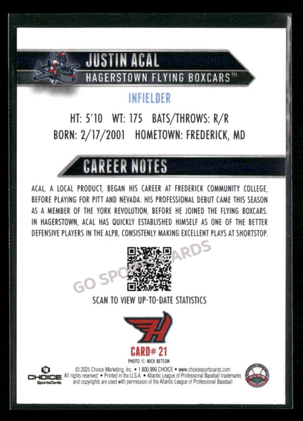 2025 Hagerstown Flying Boxcars Justin Acal