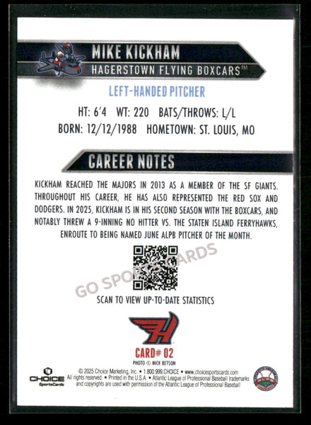 2025 Hagerstown Flying Boxcars Mike Kickham