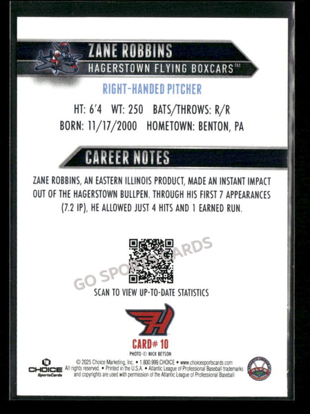 2025 Hagerstown Flying Boxcars Zane Robbins
