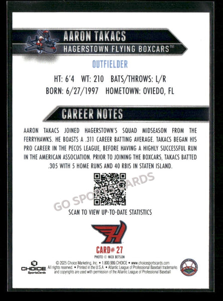 2025 Hagerstown Flying Boxcars Aaron Takacs