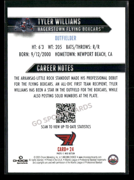 2025 Hagerstown Flying Boxcars Tyler Williams