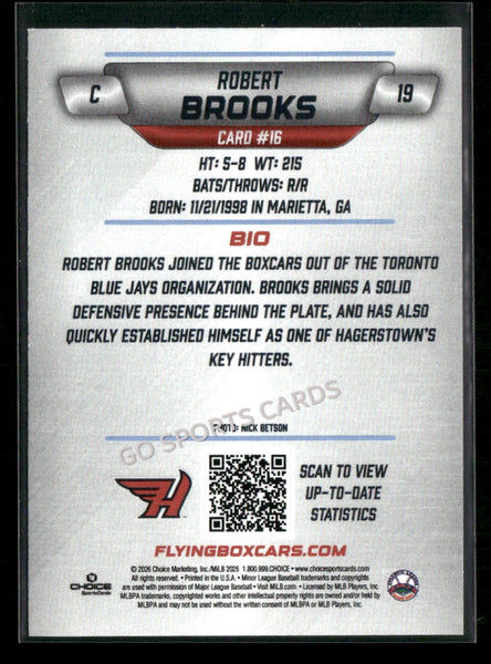 2026 Hagerstown Flying Boxcars Robert Brooks