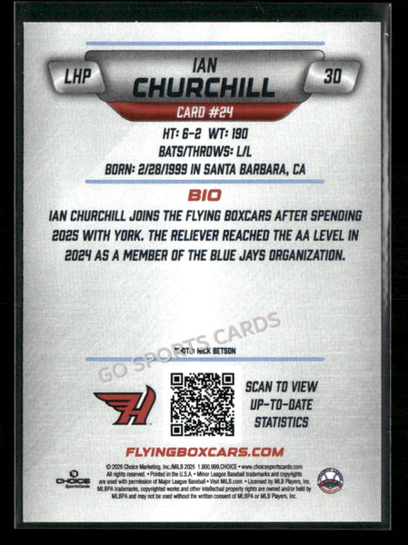 2026 Hagerstown Flying Boxcars Ian Churchill