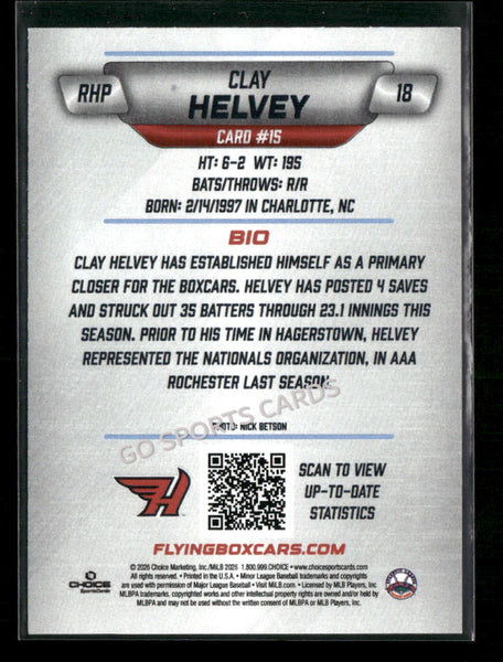 2026 Hagerstown Flying Boxcars Clay Helvey