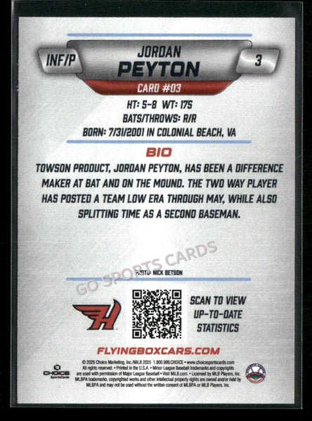 2026 Hagerstown Flying Boxcars Jordan Peyton