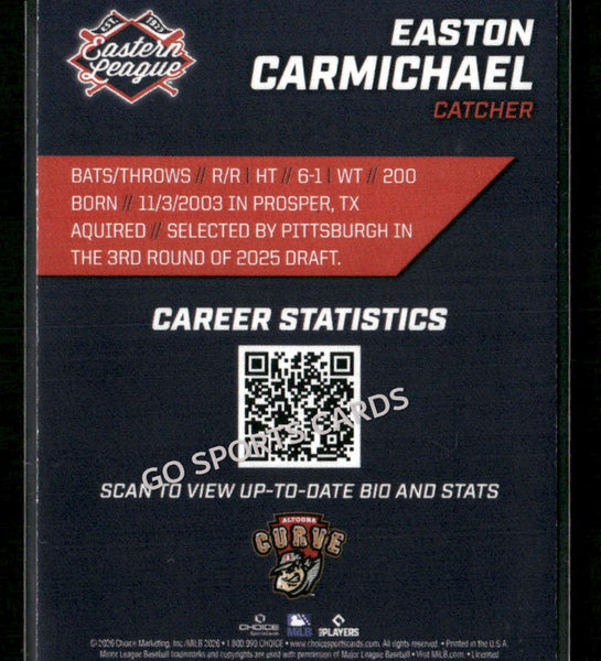 2026 Eastern League Top Prospects 2nd Easton Carmichael