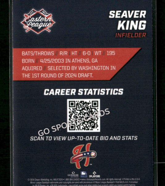 2026 Eastern League Top Prospects 2nd Seaver King