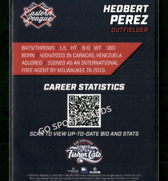 2026 Eastern League Top Prospects 2nd Hedbert Perez