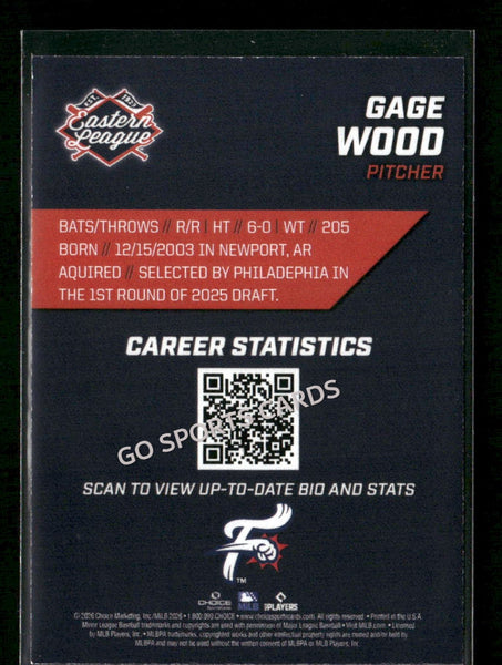 2026 Eastern League Top Prospects 2nd Gage Wood