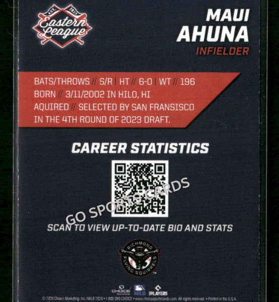 2026 Eastern League Top Prospects 2nd Maui Ahuna Bryan Rincon ERROR