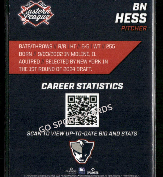 2026 Eastern League Top Prospects 2nd BN Ben Hess ERROR