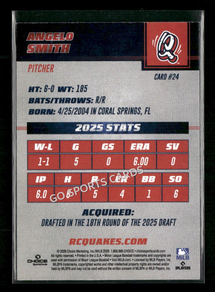 2026 Rancho Cucamonga Quakes Angelo Smith