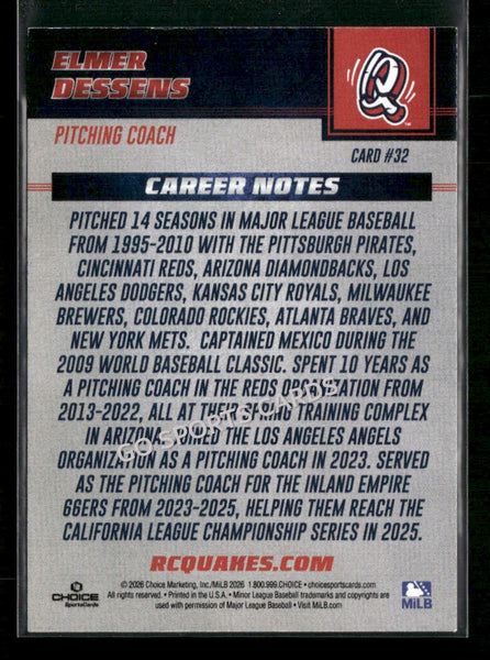 2026 Rancho Cucamonga Quakes Elmer Dessens