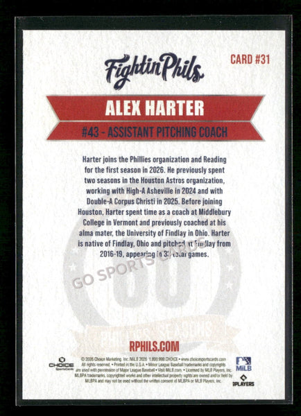2026 Reading Phils 3rd Alex Harter
