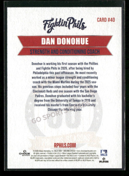 2026 Reading Phils 3rd Dan Donohue