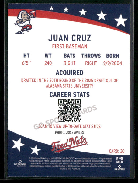 2026 Fredericksburg Nationals Juan Cruz