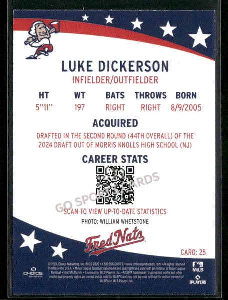 2026 Fredericksburg Nationals Luke Dickerson