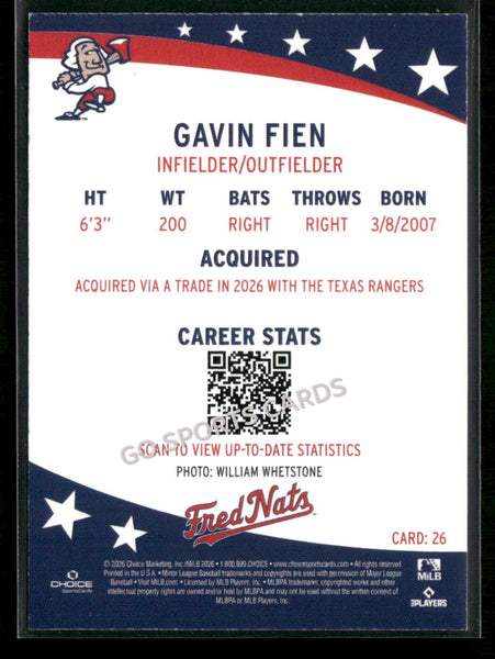 2026 Fredericksburg Nationals Gavin Fien