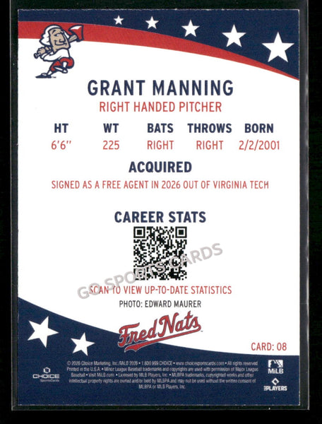 2026 Fredericksburg Nationals Grant Manning