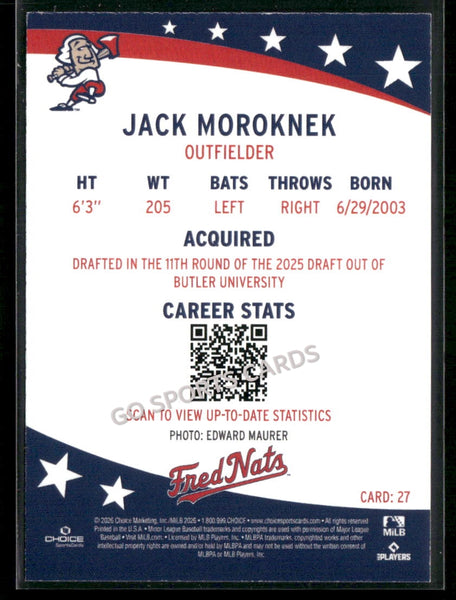 2026 Fredericksburg Nationals Jack Moroknek