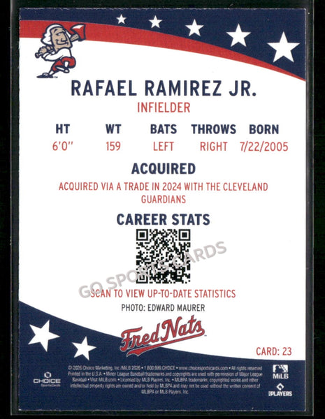2026 Fredericksburg Nationals Rafael Ramirez Jr