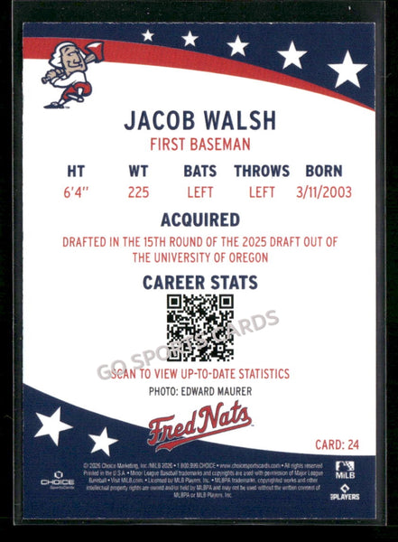 2026 Fredericksburg Nationals Jacob Walsh
