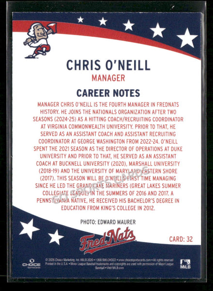 2026 Fredericksburg Nationals Chris O'Neill