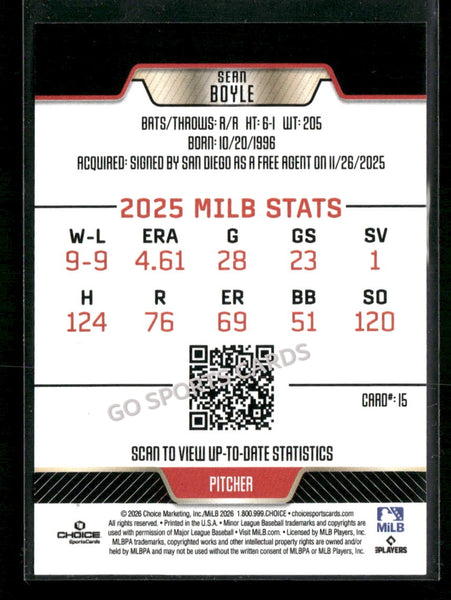 2026 El Paso Chihuahuas Sean Boyle