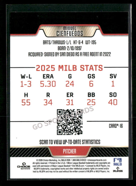2026 El Paso Chihuahuas Miguel Cienfuegos