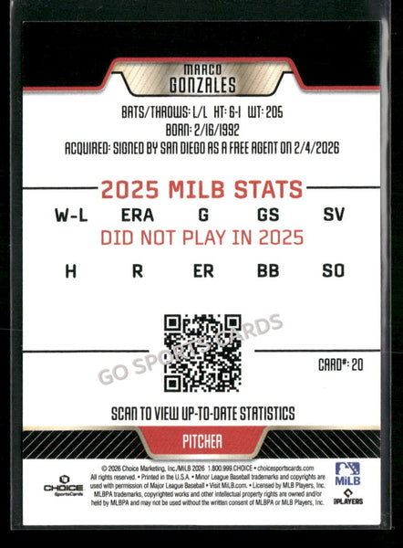 2026 El Paso Chihuahuas Marco Gonzales