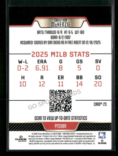 2026 El Paso Chihuahuas Triston McKenzie