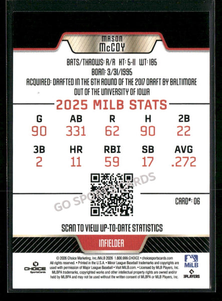 2026 El Paso Chihuahuas Mason McCoy