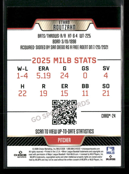 2026 El Paso Chihuahuas Ethan Routzahn