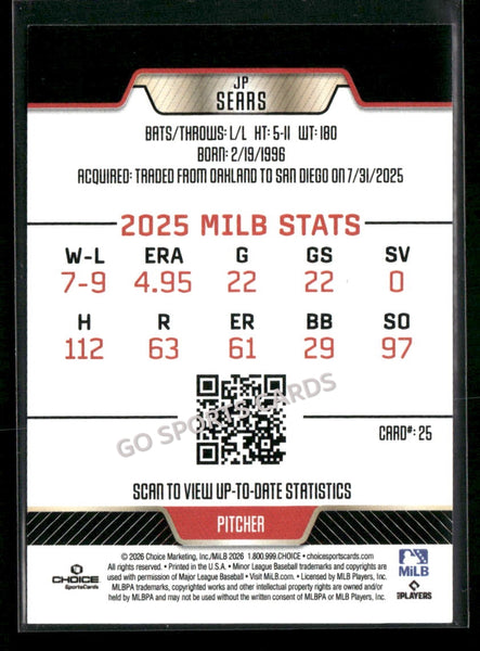 2026 El Paso Chihuahuas JP Sears