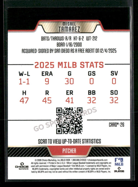 2026 El Paso Chihuahuas Misael Tamarez