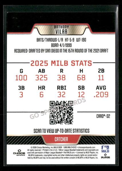 2026 El Paso Chihuahuas Anthony Vilar
