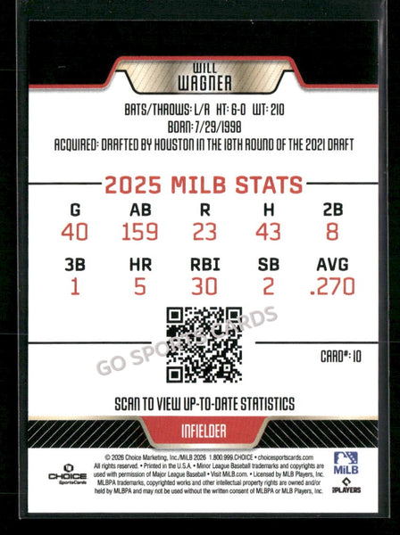 2026 El Paso Chihuahuas Will Wagner